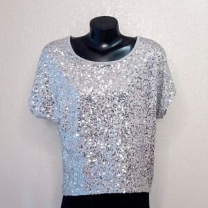 METAPHOR Sequin Top - Size LP